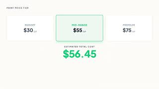 Paint calculator: exact gallons, cans, and cost, with a printable shopping list | Walltly