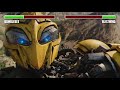 Bumblebee vs blitzwing with healthbars  canyon fight   transformers bumblebee