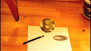 Draw a Flying Marbles - 3D illusion art on paper