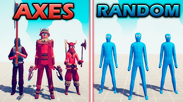 AXE TEAM vs RANDOM UNITS TEAM - Totally Accurate Battle Simulator | TABS