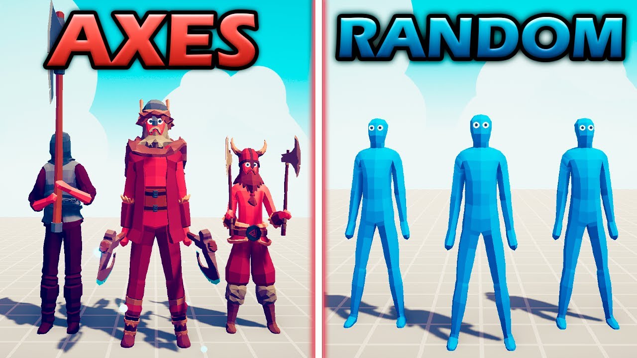 AXE TEAM vs RANDOM UNITS TEAM - Totally Accurate Battle Simulator | TABS