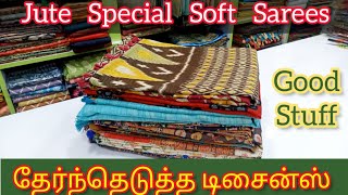 Jute Special Soft Sarees || wonderful Designs || Daily wear Ssrees
