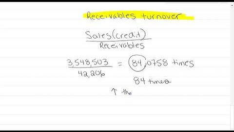 Receivables turnover