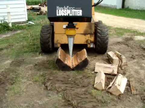 Wood splitter skid steer