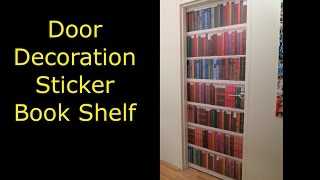3D Door Decals Vinyl Decor Wall Sticker Book Shelf
