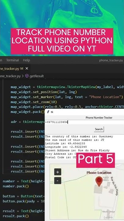 TRACK PHONE NUMBER LOCATION USING PYTHON | PYTHON GUI PROJECT PART 5 # ...