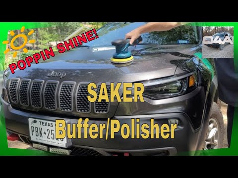 SAKER Cordless Car Buffer Polisher - 6 Inch Portable Polishing Waxer  Machine Kit for Car Detailing, with 1PC 12V 2000mAh Battery, Ext