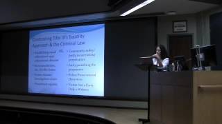 Theorizing Consent, Session One: The Current State of Title IX Law
