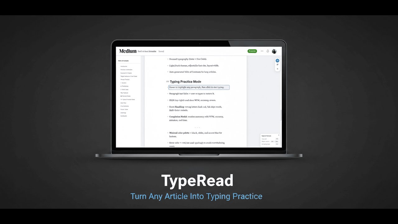 TypeRead: Transform Any Webpage into a Typing Experience | Chrome ...