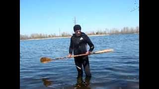 АПРЕЛЬ 2013 , 17-го. Самодельное весло. Байдарка к-1.