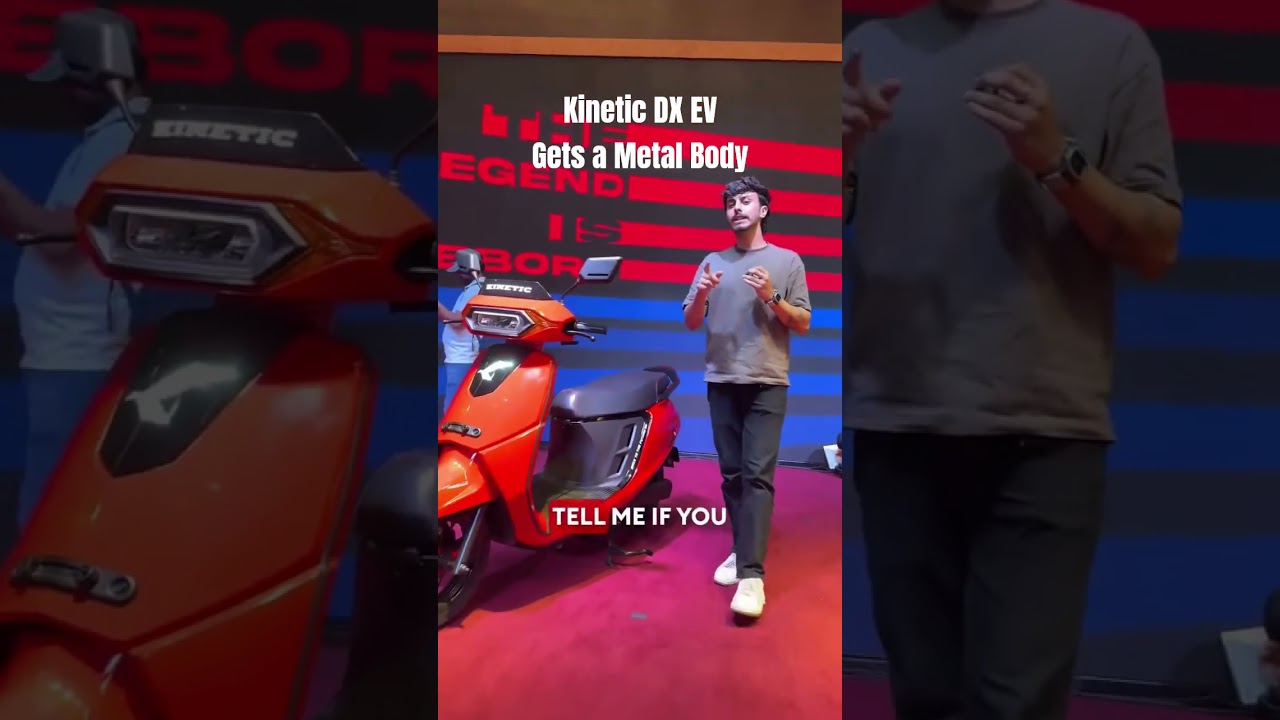 The Kinetic DX electric scooter gets a metal body! Just like the Old DX. A neat touch? 