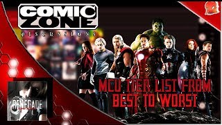 Comic Zone Discussions: Marvel Cinematic Universe Films - Best To Worst Tier List Rankings (2019)