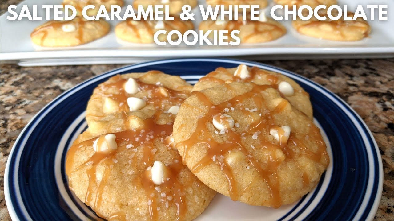 Salted Caramel & White Chocolate Cookies — Geeky Bakehouse - Super Recipes.  Super Delicious.