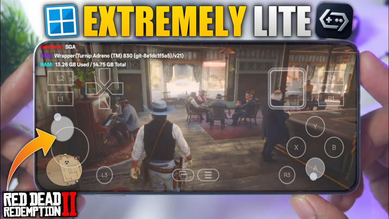 🤯Red Dead Redemption 2 (Extremely Lite Verison - GameHub/Winlator Emulator Full Setup 🔥