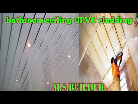 how to bathroom ceiling cladding - YouTube