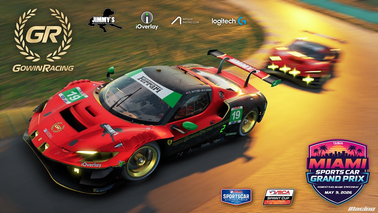 #19 Gowin Racing GTAM | R6 | Miami Sports Car GP | VSCA Sports Car Championship