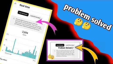 yt studio realtime views problem | We are experiencing issues with thesystems for realtime data |🤔