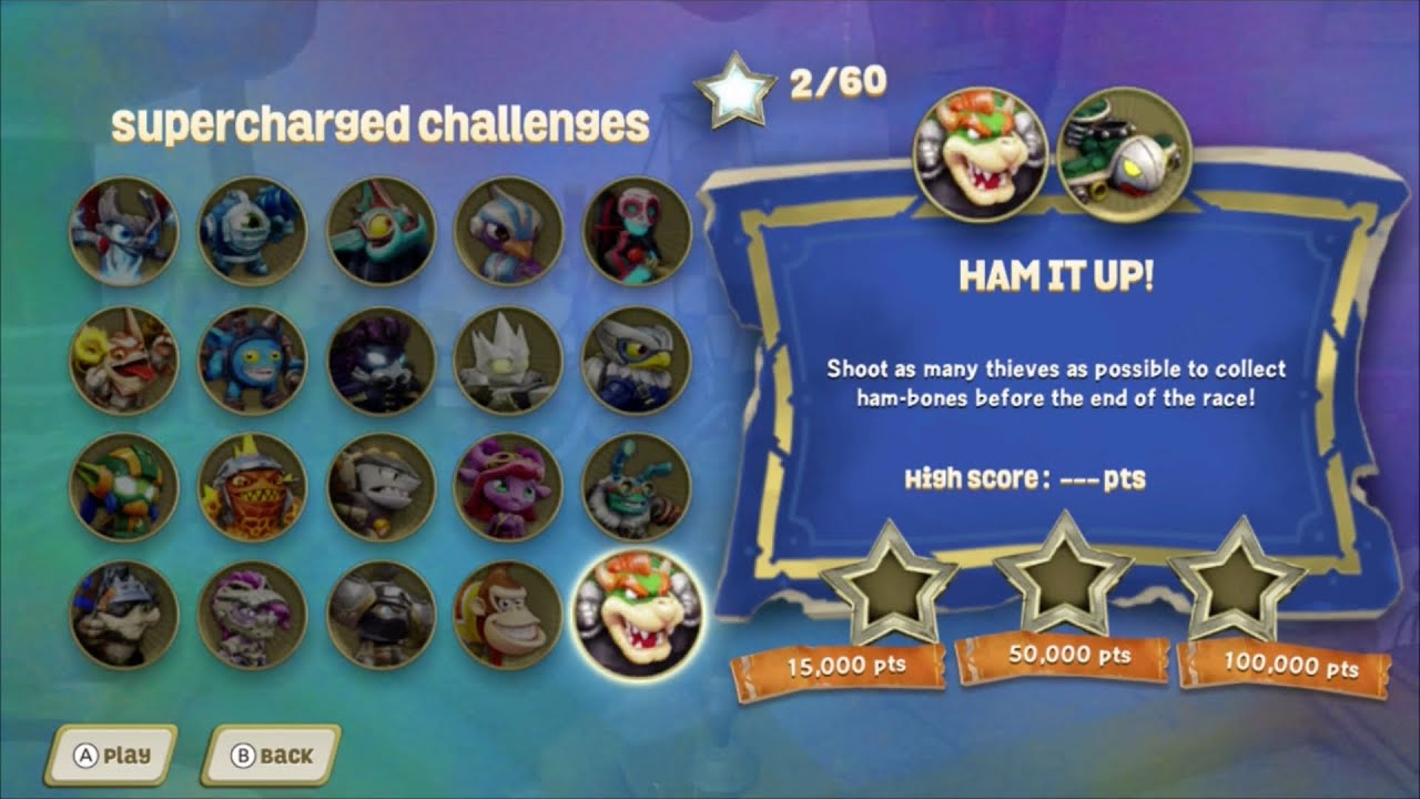 Bowser & Clown Cruiser SuperCharged Challenge Ham It Up
