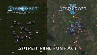 StarCraft 1 and StarCraft 2 Spider Mine Fun Fact
