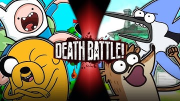 Finn and Jake vs Mordecai and Rigby (Adventure time vs Regular Show) 2D champion Death Battle