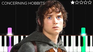 The Lord Of The Rings - Concerning Hobbits EASY Piano Tutorial