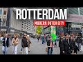 ROTTERDAM Netherlands Modern Dutch Power 4K Walking Tour