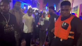 The Moment Shatta Wale's Bodyguards Walked Him From The Street to The Stage