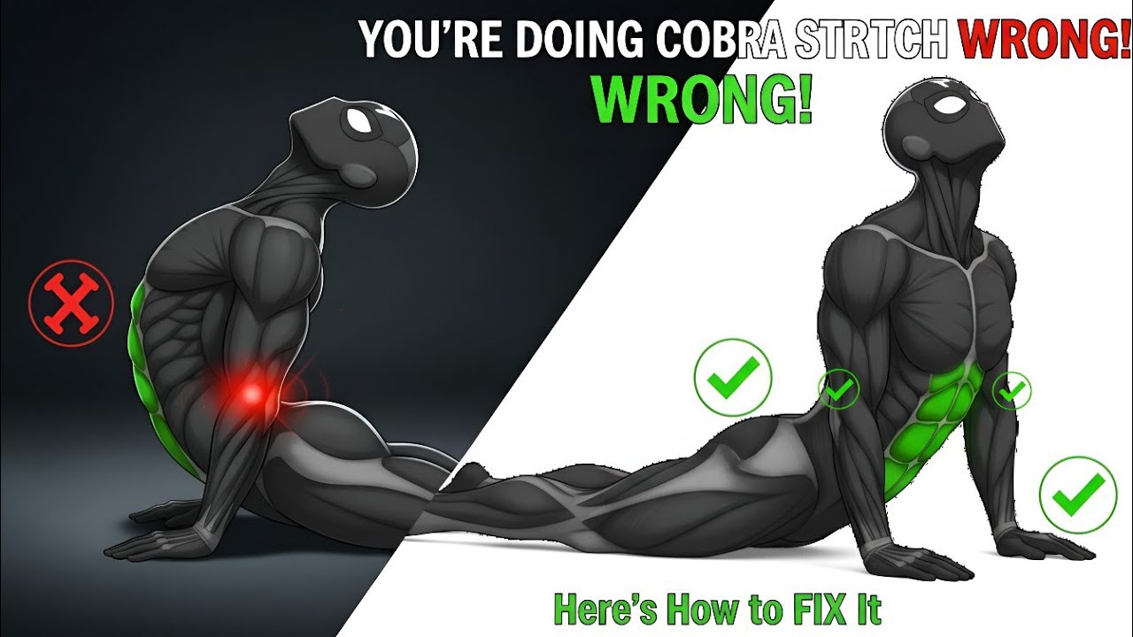 Упражнение «Кобра» для начинающих | Исправьте осанку и избавьтесь от болей в спине правильным спо...