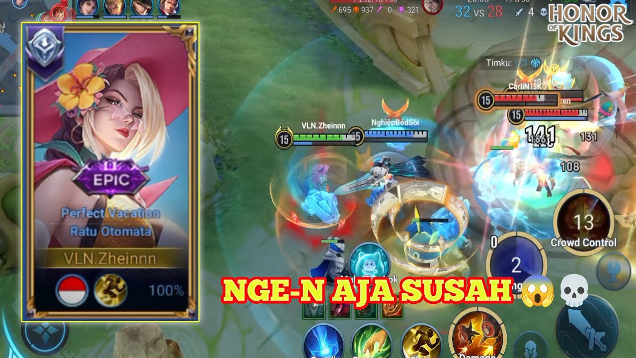 Honor Of Kings (Milady) MUSUH KALI INI GAK ADA AMPUN! NGE-N AJA SUSAH 😱💀