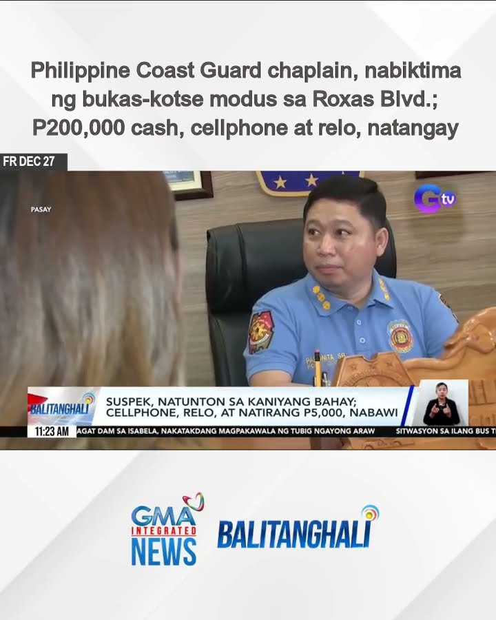 Philippine Coast Guard Chaplain, nabiktima ng bukas-kotse modus sa Roxas Blvd.;... | Balitanghali