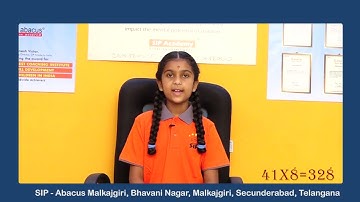 SIP Abacus Malkajgiri Student,  Aadhya  Demonstrates Amazing Calculation Skills | 9989284428