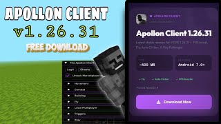Apollon client v1.26.31 || best  mcpe client ||