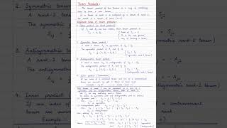 Tensor Products Full Explanation | Symmetric & Antisymmetric Tensor #mscphysics #crazyphysics #short