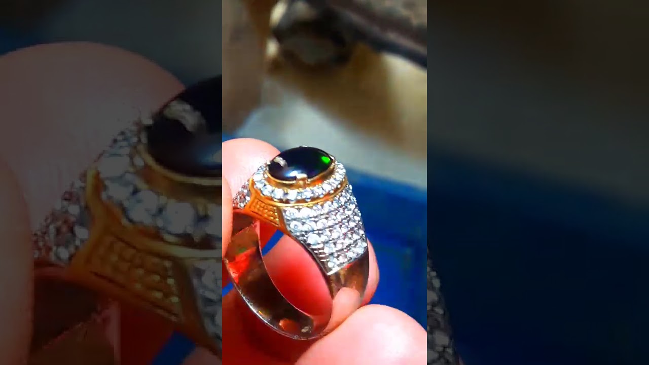 kalimaya teh banten dim 10*7*3 Ring perak semi mikro seting size 8 wa 089699432262