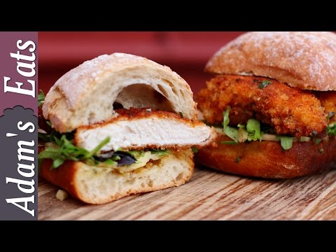 Garlic butter chicken sandwich | Easy fried chicken bap recipe