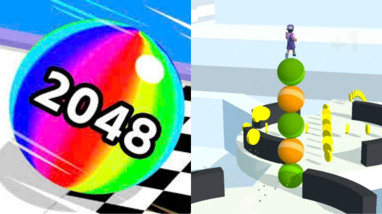 Ball Run 2048 vs Stack Rider - All Levels Android,ios Gameplay Mobile P30