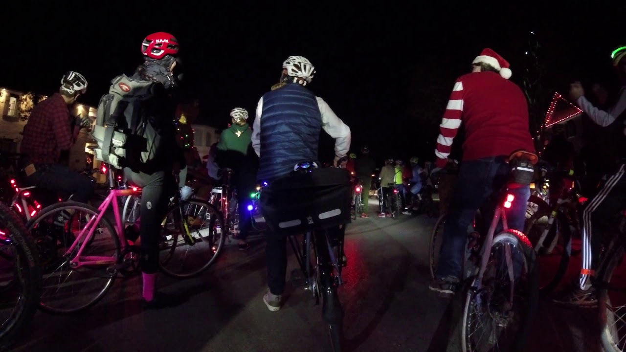 Christmas Lights Holiday Bike Ride in Highland Park, TX 12/14/2017