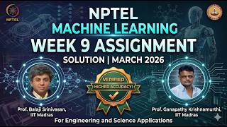 NPTEL Machine Learning for Engineering and Science Applications | Week 9 Assignment Solution
