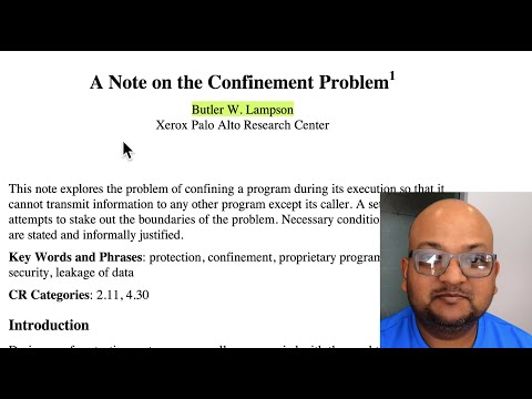 Read a paper: A Note on the Confinement Problem