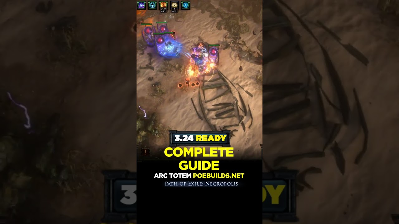 [POE 3.24] ARC TOTEMS - COMPLETE GUIDE - Poe Builds #shorts #pathofexile #poebuilds #poe