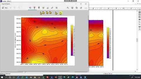 Contour map created with Surfer 8