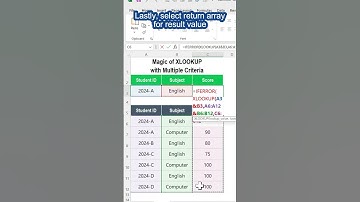 Use XLOOKUP dynamically with multiple criteria in Excel #exceltips #shorts #trending #lookup