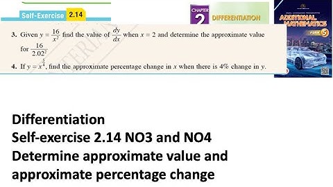 Differentiation self-exercise 2.14 Q3 Q4 pembezaan latihan kendiri 2.14 form 5 add maths kssm spm