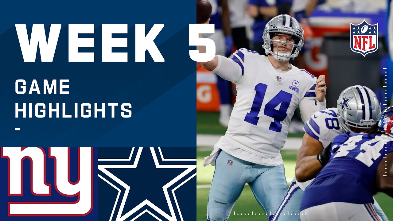 En del snyde Transportere Giants vs. Cowboys Week 5 Highlights | NFL 2020 - YouTube