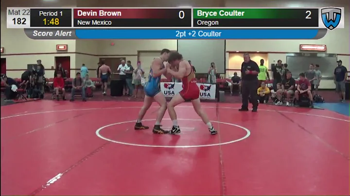 Men 182 Devin Brown New Mexico vs Bryce Coulter Or...