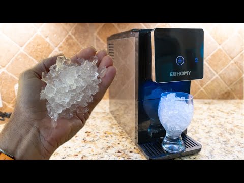 Compact, portable, low power and fast NUGGET ice maker: Euhomy Jet SE nugget ice maker.