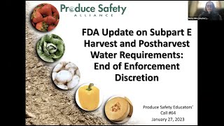 PSA Educators call #64: FSMA Traceability Rule: Supplemental Slides for Grower Outreach