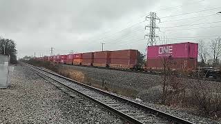 A southbound NS doublestack intermodal train