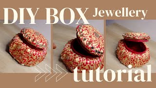 DIY jewellery box | diy through silk fabric | waste silk fabric use / best out of waste / reuse tips