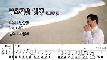 부초같은 인생 (A#) / 김용임 노래  하모니카 연주